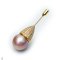 Approx. 16.0 mm, Edison Pearl, "Seed" Pearl Pin Brooch