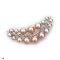 Approx. 3.0 - 4.0 and 7.0 - 8.0 mm, Freshwater Pearl, Smiley Pearl Brooch