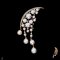 Approx. 4.0 - 8.0 mm, Freshwater Pearl, Crecent Icicles Pearl Brooch