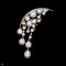 Approx. 4.0 - 8.0 mm, Freshwater Pearl, Crecent Icicles Pearl Brooch