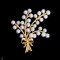 Approx. 3.0 - 3.5 mm, Freshwater Pearl, Barley Bunch Pearl Brooch