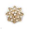 Approx. 4.0 mm, Freshwater Pearl, Blooming Flower Pearl Brooch