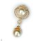 Approx. 11.0 -12.00 mm and 13.0 - 14.0 mm, Gold South Sea Pearl, Royal Wreath Dangle Pearl