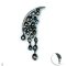 Approx. 4.0 - 7.0 mm, Keshi Tahitian Pearl, Crescent Moon Pearls Brooch