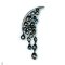 Approx. 4.0 - 7.0 mm, Keshi Tahitian Pearl, Crescent Moon Pearls Brooch