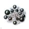 Approx. 6.0 - 11.0 mm, Tahitian Pearl, Firework Pearl Brooch