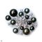 Approx. 6.0 - 11.0 mm, Tahitian Pearl, Firework Pearl Brooch