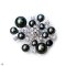 Approx. 6.0 - 11.0 mm, Tahitian Pearl, Firework Pearl Brooch
