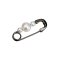 Approx. 3.5 - 6.5 mm, Freshwater Pearl, Three Pearls Safety Pin Brooch