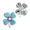 Approx. 8.0 mm, Blue Rose, Akoya Pearl, Synthetic Turquoise Flower Pearl Alloy Brooch