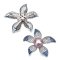 Approx. 12.0 mm, Edison Pearl, Blue Flower Solitaire Pearl Alloy Brooch