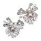 Approx. 12.0 mm, Edison Pearl, Bow Cluster CZ Pearl Alloy Brooch