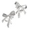 Approx. 10.0 - 11.0 mm, Edison Pearl, Bow CZ Pearl Alloy Brooch