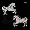 Approx. 3.5 - 4.0 mm, AK Pearl, Horse Pearl Alloy Brooch