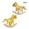 Approx. 10.0 mm, Edison Pearl, Troy Horse Pearl Alloy Brooch