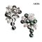 Approx. 8.0 - 9.0 mm, Tahitian Pearl, Grape Pearl Bunch Brooch