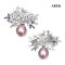 Approx. 3.5 - 12.0 mm, AK and Edison Pearl, "ช่อทิพย์" Pearl Brooch