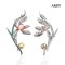 Approx. 9.0 mm, Gold South Sea Pearl, Art Nouveau Flower Pearl Alloy Brooch