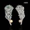 Approx. 9.0 mm, Gold South Sea Pearl, Peacock Feather Pearl Alloy Brooch
