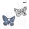 Approx. 5.5 mm up, Hanamomo, Akoya Pearl, Butterfly Pearl Alloy Brooch
