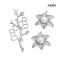 Approx. 8.0 mm up, Hanamomo, Akoya Pearl, Hanamomo Pearl Alloy Earcuff Brooch