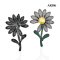 Approx. 11.0 mm, Gold South Sea Pearl, Sunflower Pearl Alloy Brooch