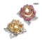 Approx. 11.0 mm, South Sea Pearl, Pink Flower Pearl Alloy Brooch