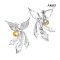 Approx. 8.0 mm, South Sea Pearl, Phoenix Pearl Alloy Brooch