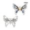 Approx. 10.0 mm, Gold South Sea Pearl, Butterfly Pearl Alloy Brooch
