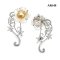 Approx. 10.0 mm, Gold South Sea Pearl, MOP Sakura Pearl Alloy Brooch