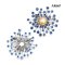 Approx. 11.0 mm, Gold South Sea Pearl, Blue Fierwork Pearl Alloy Brooch