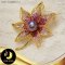 เข็มกลัดมุก ใบเมเปิ้ลญี่ปุ่น / K197