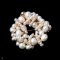 Approx. 3.0 - 8.0 mm, Freshwater Pearl, Donut Cluster Pearl Brooch