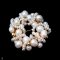 Approx. 3.0 - 8.0 mm, Freshwater Pearl, Donut Cluster Pearl Brooch