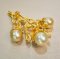 Approx. 9.0-10.0 mm, Gold South Sea Pearl, Trio Pearl Brooch & Pendant