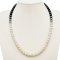 7.39 - 8.41mm, Akoya and Tahitian and South Sea Pearl, Gradient Color Graduated Pearl Necklace