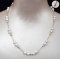 Approx. 5.0 mm, Freshwater Pearl, Station Double Pearl Necklace