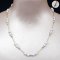 Approx. 5.0 mm, Freshwater Pearl, Station Double Pearl Necklace