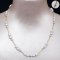 Approx. 5.0 mm, Freshwater Pearl, Station Double Pearl Necklace