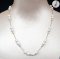 Approx. 5.0 mm, Freshwater Pearl, Station Double Pearl Necklace