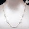 Approx. 5.0 mm, Freshwater Pearl, Station Double Pearl Necklace