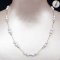 Approx. 5.0 mm, Freshwater Pearl, Station Double Pearl Necklace