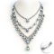 9.62 - 13.57 mm, Tahitian Pearl, Olive Leaf Three Layers Pearl Necklace