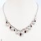 Approx. 6.0 -7.0 mm, Akoya Pearl, Fairy Tale Garnet Dangle Pearls Chain Necklace