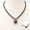 15.40 mm, Tahitian Pearl, Morinda Pearl Pendant with Wax Cord