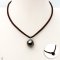 Approx. 15.0 mm, Tahitian Pearl, Morinda Pearl Pendant with Wax Cord