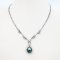 13.82 mm, Tahitian Pearl, "Blue Andaman" Dangle Pearl Necklace