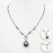 13.82 mm, Tahitian Pearl, "Blue Andaman" Dangle Pearl Necklace