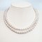 Approx. 7.0 mm, Akoya Pearl, Double Layer Uniform Pearl Necklace