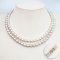 Approx. 7.0 mm, Akoya Pearl, Double Layer Uniform Pearl Necklace